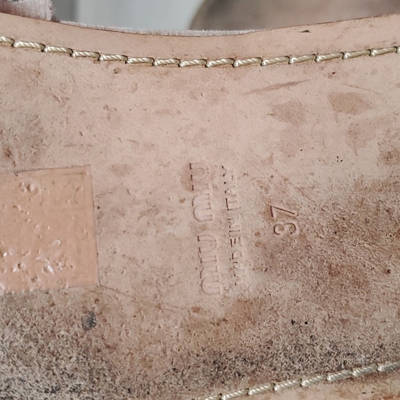 Miu Miu Burgundy Velvet Faux Pearl Embellished Flat Slides sz 37/6.5 - Picture 13 of 14